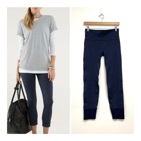 Lululemon Ebb to Street Cropped Seamless Legging Pant Yoga Gym Athleisure Size 6 - Picture 1 of 12